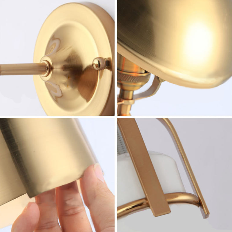 Postmodern Metal Sconce Light Fixtures Single Bulb Wall Lamp for Bedroom Living Room