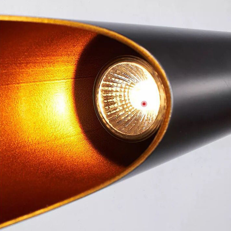 Slaapkamer Postmoderne muur SCONCE Metalen zwart-gouden wand gemonteerd verlichtingsarmatuur