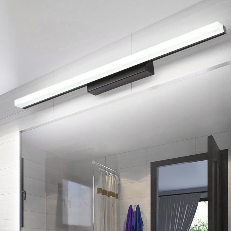 Langstreifen LED -Waschtischlichter mit Acrylschatten moderner Spiegel vorderen Licht