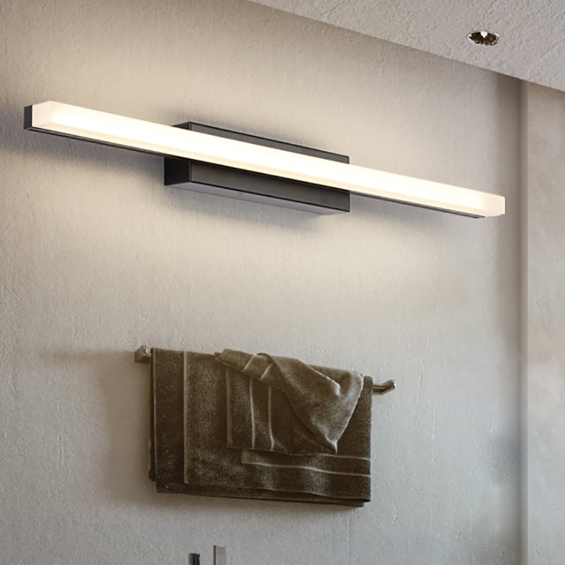 Langstreifen LED -Waschtischlichter mit Acrylschatten moderner Spiegel vorderen Licht
