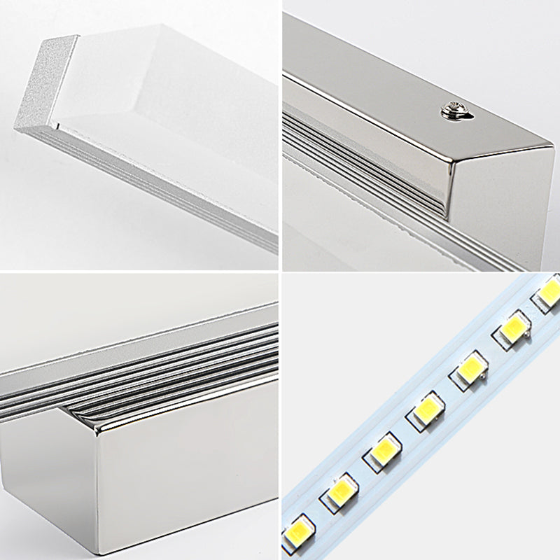 Langstreifen LED -Waschtischlichter mit Acrylschatten moderner Spiegel vorderen Licht
