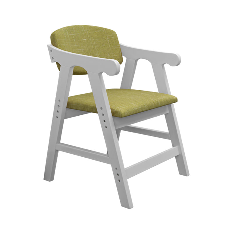 Fauteuil de salle à manger à dossier ouvert, fauteuil de salle à manger simple rembourré avec pieds en bois