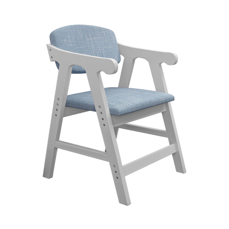 Fauteuil de salle à manger à dossier ouvert, fauteuil de salle à manger simple rembourré avec pieds en bois