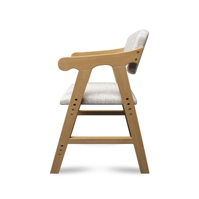 Fauteuil de salle à manger à dossier ouvert, fauteuil de salle à manger simple rembourré avec pieds en bois