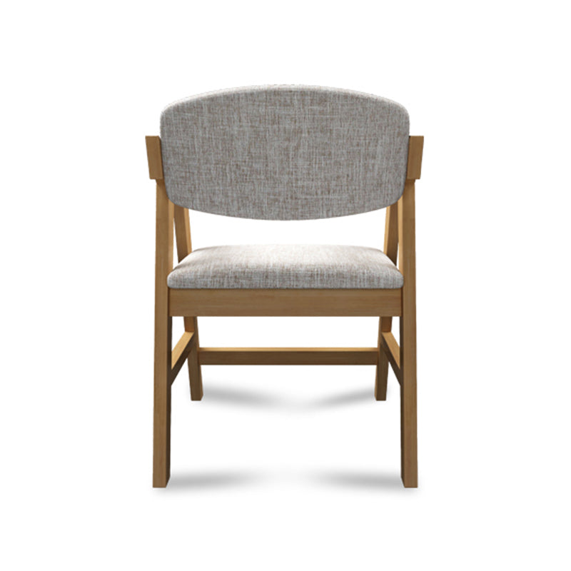 Fauteuil de salle à manger à dossier ouvert, fauteuil de salle à manger simple rembourré avec pieds en bois