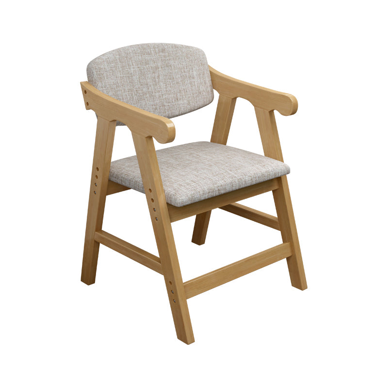 Fauteuil de salle à manger à dossier ouvert, fauteuil de salle à manger simple rembourré avec pieds en bois