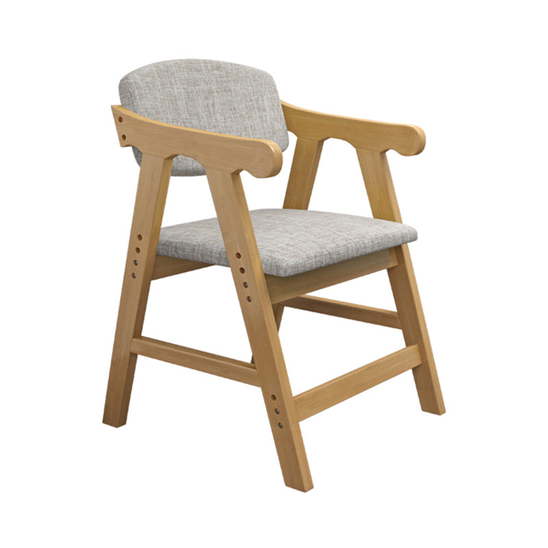 Fauteuil de salle à manger à dossier ouvert, fauteuil de salle à manger simple rembourré avec pieds en bois