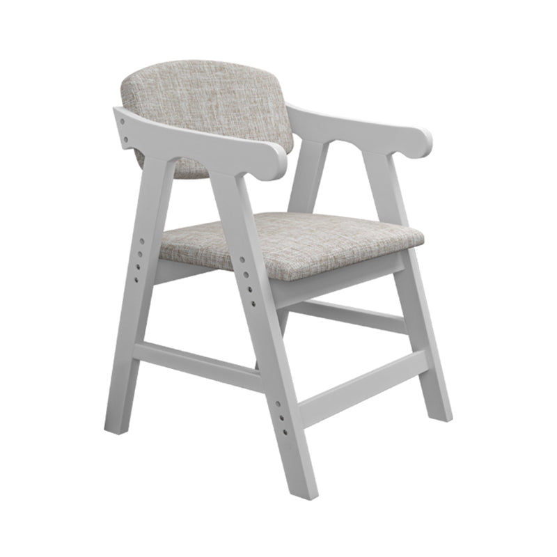 Fauteuil de salle à manger à dossier ouvert, fauteuil de salle à manger simple rembourré avec pieds en bois
