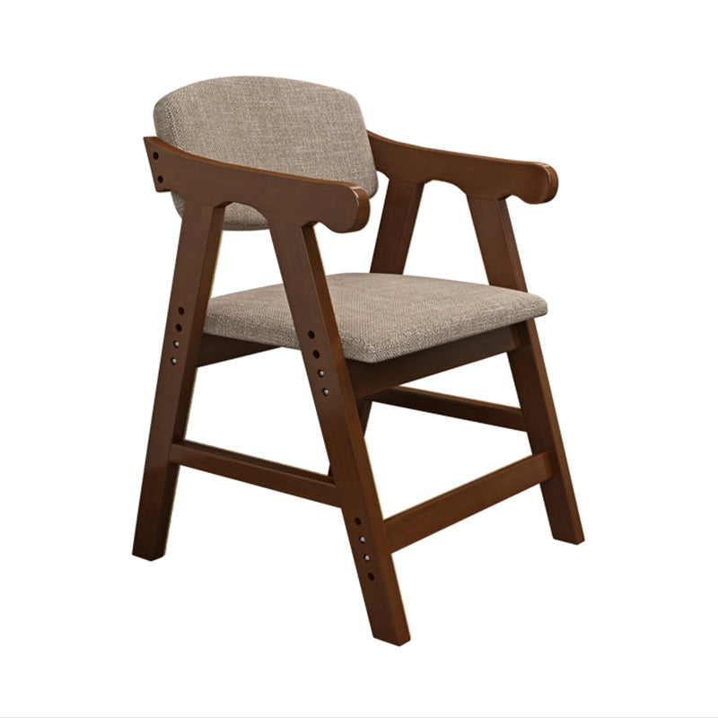 Fauteuil de salle à manger à dossier ouvert, fauteuil de salle à manger simple rembourré avec pieds en bois