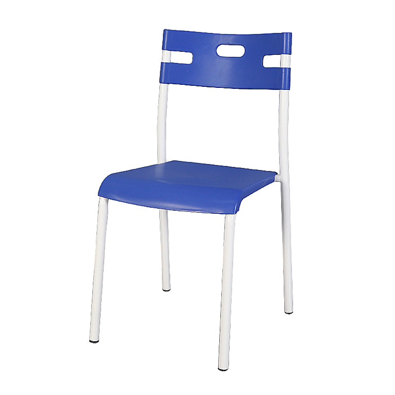 Chaises de salle à manger en plastique contemporaines, chaise sans bras latérale à dossier ouvert pour usage au restaurant