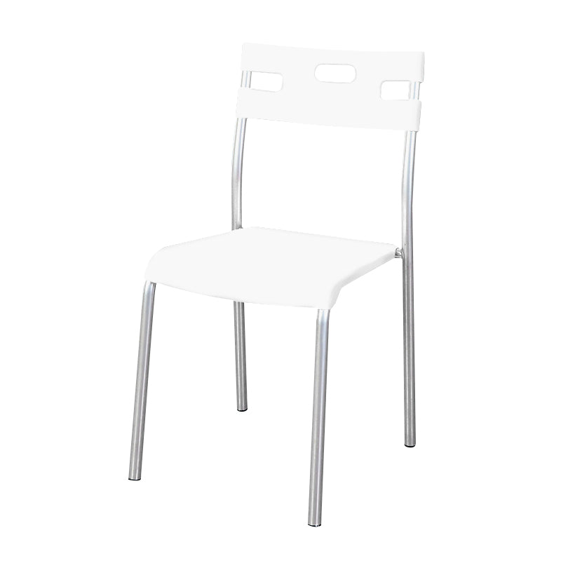 Chaises de salle à manger en plastique contemporaines, chaise sans bras latérale à dossier ouvert pour usage au restaurant