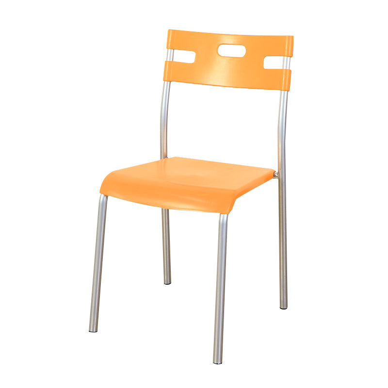 Chaises de salle à manger en plastique contemporaines, chaise sans bras latérale à dossier ouvert pour usage au restaurant