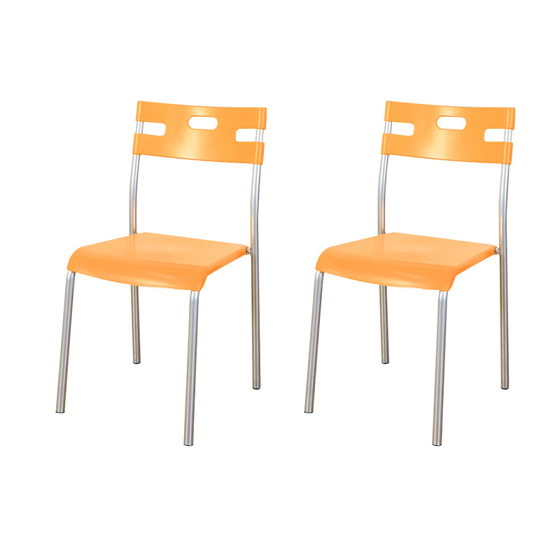 Chaises de salle à manger en plastique contemporaines, chaise sans bras latérale à dossier ouvert pour usage au restaurant