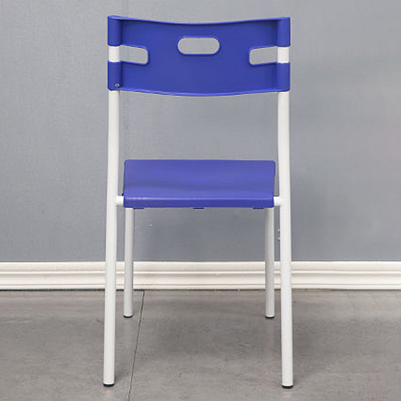 Chaises de salle à manger en plastique contemporaines, chaise sans bras latérale à dossier ouvert pour usage au restaurant