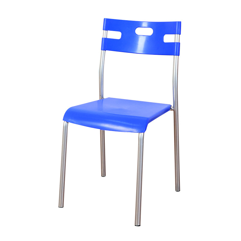 Chaises de salle à manger en plastique contemporaines, chaise sans bras latérale à dossier ouvert pour usage au restaurant