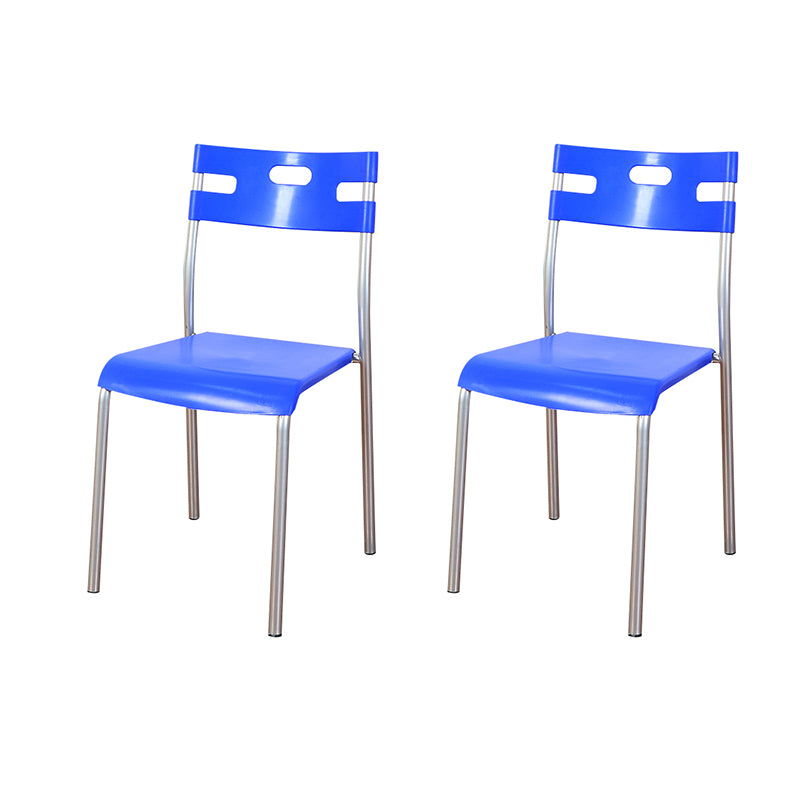 Chaises de salle à manger en plastique contemporaines, chaise sans bras latérale à dossier ouvert pour usage au restaurant