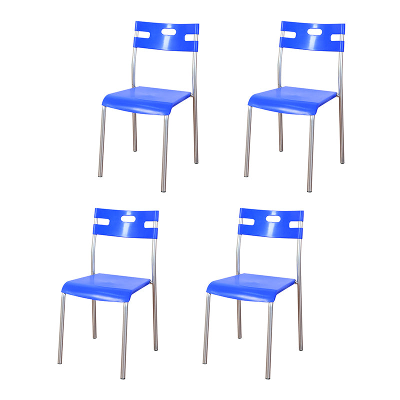 Chaises de salle à manger en plastique contemporaines, chaise sans bras latérale à dossier ouvert pour usage au restaurant