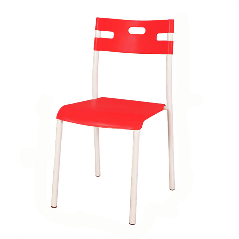 Chaises de salle à manger en plastique contemporaines, chaise sans bras latérale à dossier ouvert pour usage au restaurant