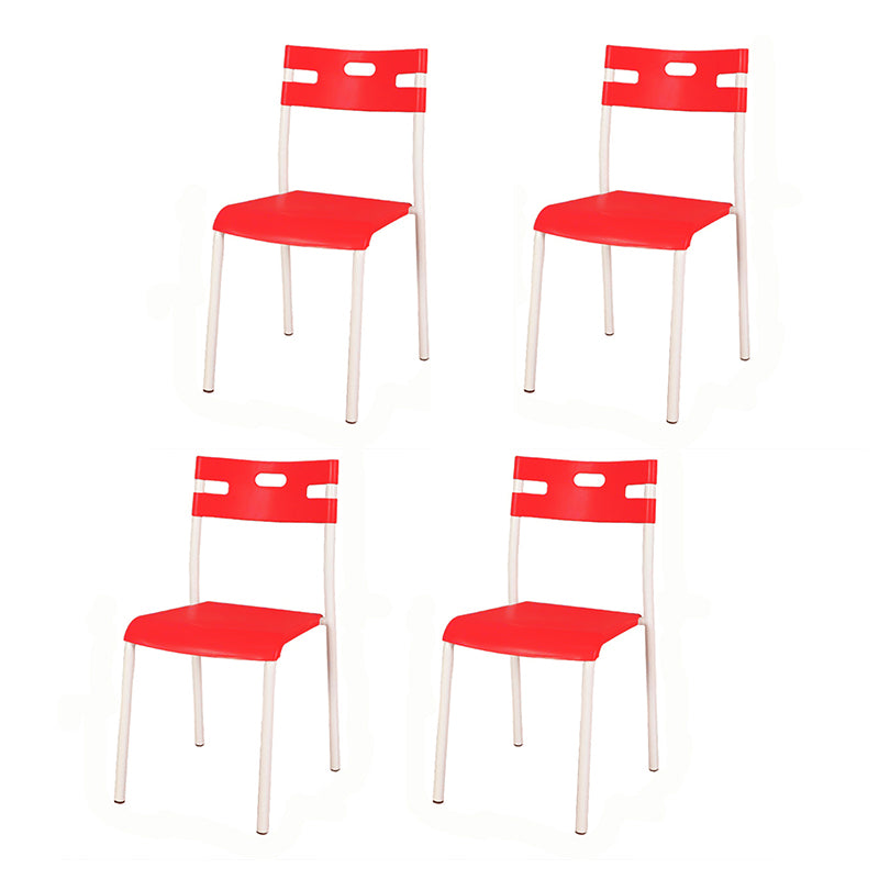 Chaises de salle à manger en plastique contemporaines, chaise sans bras latérale à dossier ouvert pour usage au restaurant