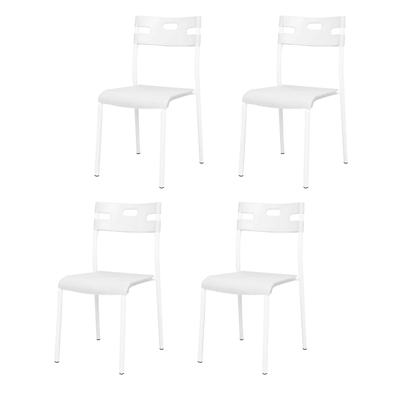 Chaises de salle à manger en plastique contemporaines, chaise sans bras latérale à dossier ouvert pour usage au restaurant