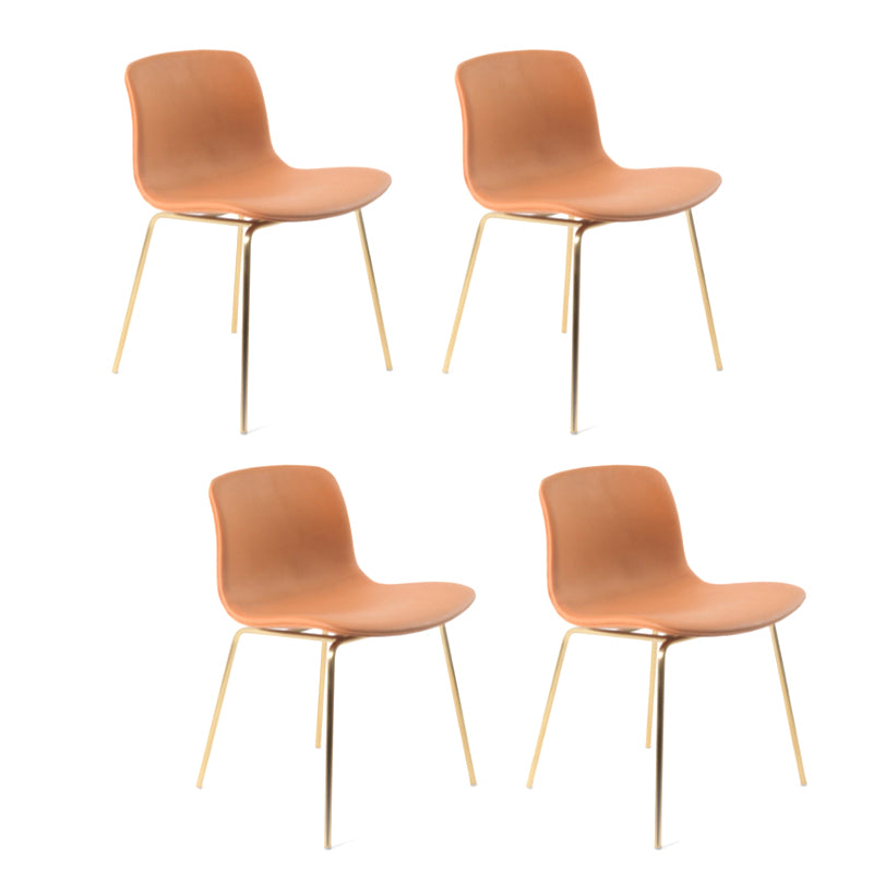 Chaises de salle à manger style contemporain Chaises sans accoudoirs avec pieds en métal