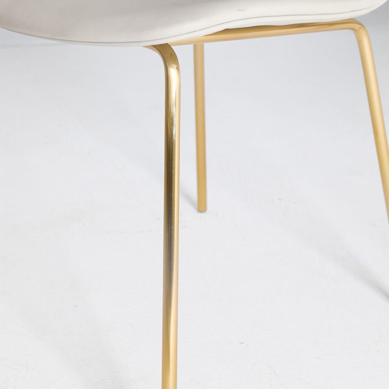Chaises de salle à manger style contemporain Chaises sans accoudoirs avec pieds en métal