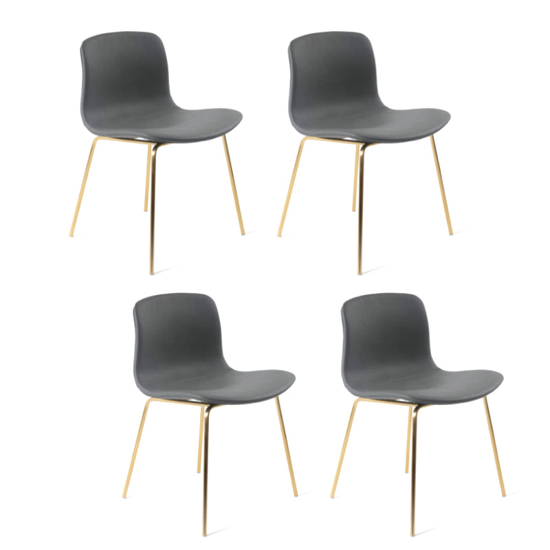Chaises de salle à manger style contemporain Chaises sans accoudoirs avec pieds en métal
