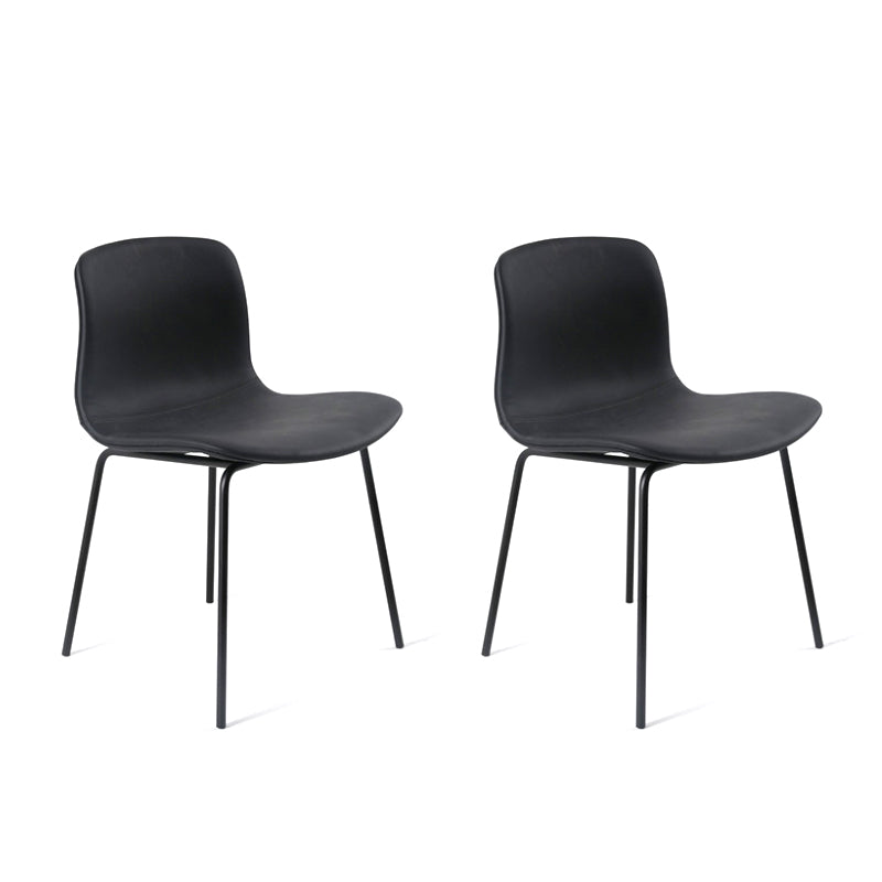 Chaises de salle à manger style contemporain Chaises sans accoudoirs avec pieds en métal