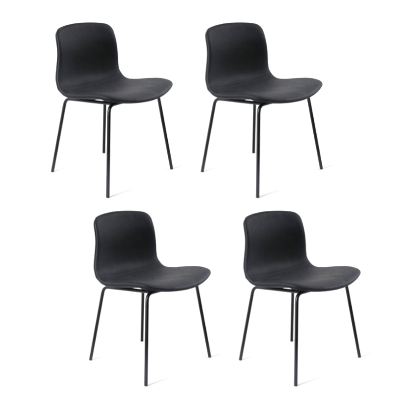Chaises de salle à manger style contemporain Chaises sans accoudoirs avec pieds en métal