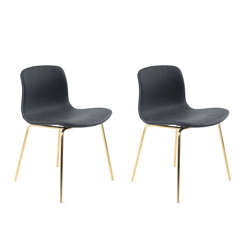 Chaises de salle à manger style contemporain Chaises sans accoudoirs avec pieds en métal