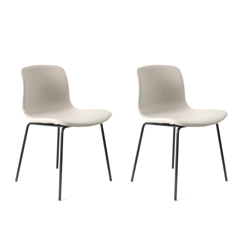 Chaises de salle à manger style contemporain Chaises sans accoudoirs avec pieds en métal