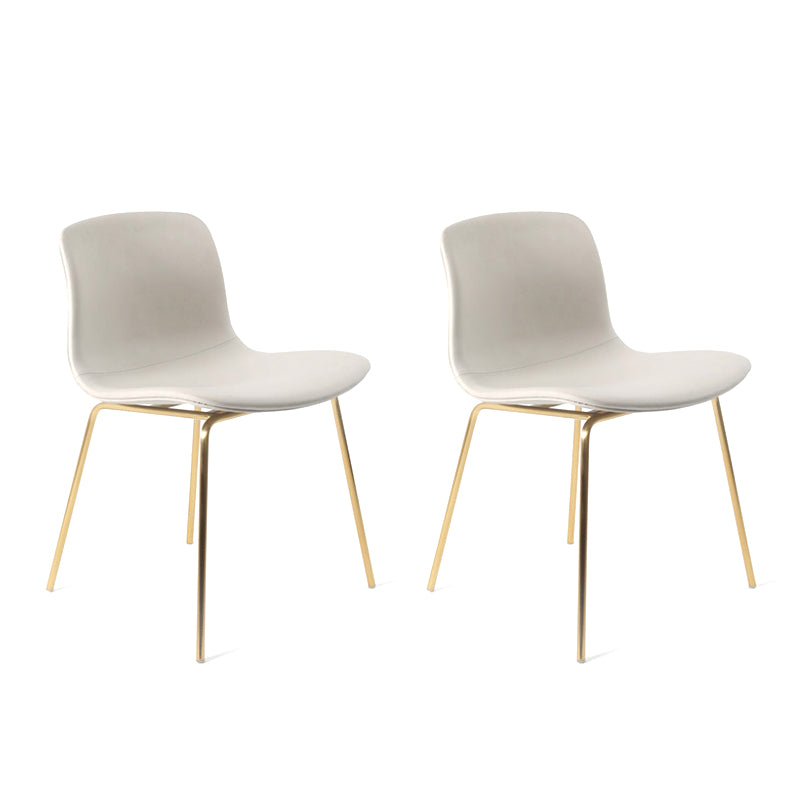 Chaises de salle à manger style contemporain Chaises sans accoudoirs avec pieds en métal