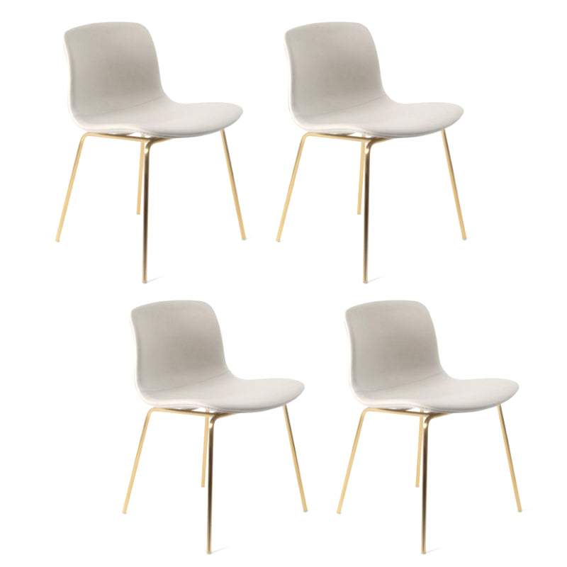 Chaises de salle à manger style contemporain Chaises sans accoudoirs avec pieds en métal