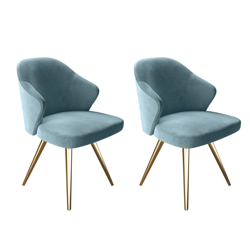 Chaise de salle à manger en métal de style contemporain, chaise latérale à oreilles pour cuisine