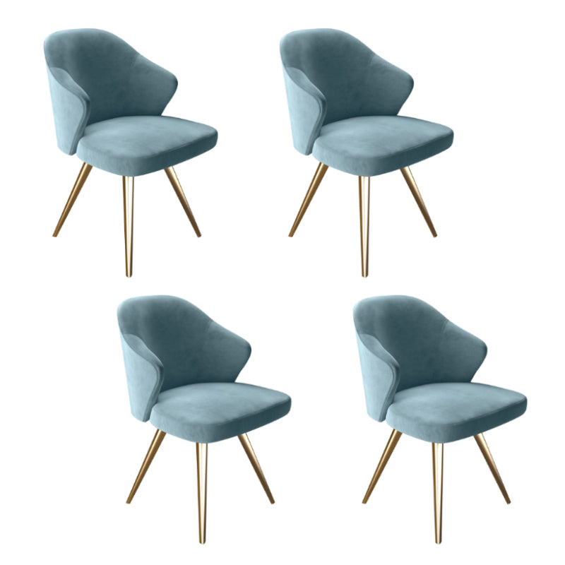 Chaise de salle à manger en métal de style contemporain, chaise latérale à oreilles pour cuisine