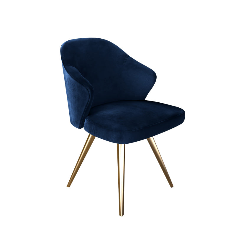 Chaise de salle à manger en métal de style contemporain, chaise latérale à oreilles pour cuisine