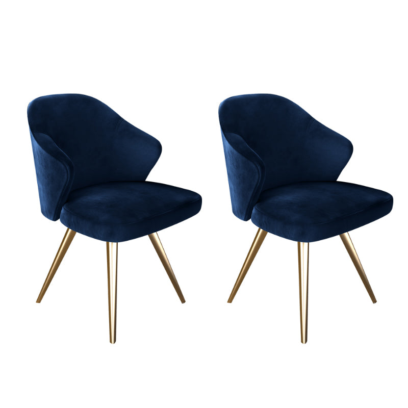 Chaise de salle à manger en métal de style contemporain, chaise latérale à oreilles pour cuisine