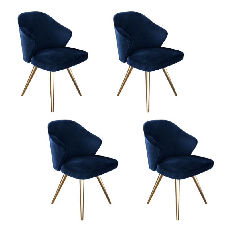 Chaise de salle à manger en métal de style contemporain, chaise latérale à oreilles pour cuisine