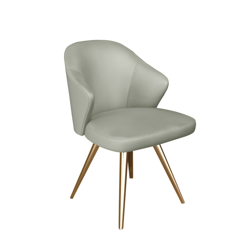 Chaise de salle à manger en métal de style contemporain, chaise latérale à oreilles pour cuisine