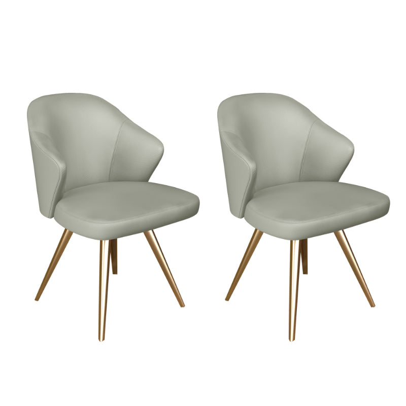 Chaise de salle à manger en métal de style contemporain, chaise latérale à oreilles pour cuisine