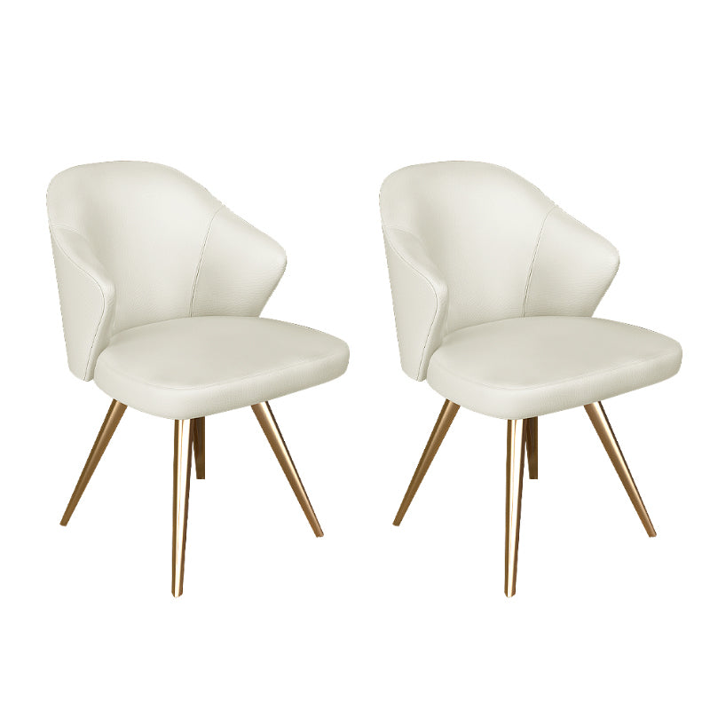 Chaise de salle à manger en métal de style contemporain, chaise latérale à oreilles pour cuisine