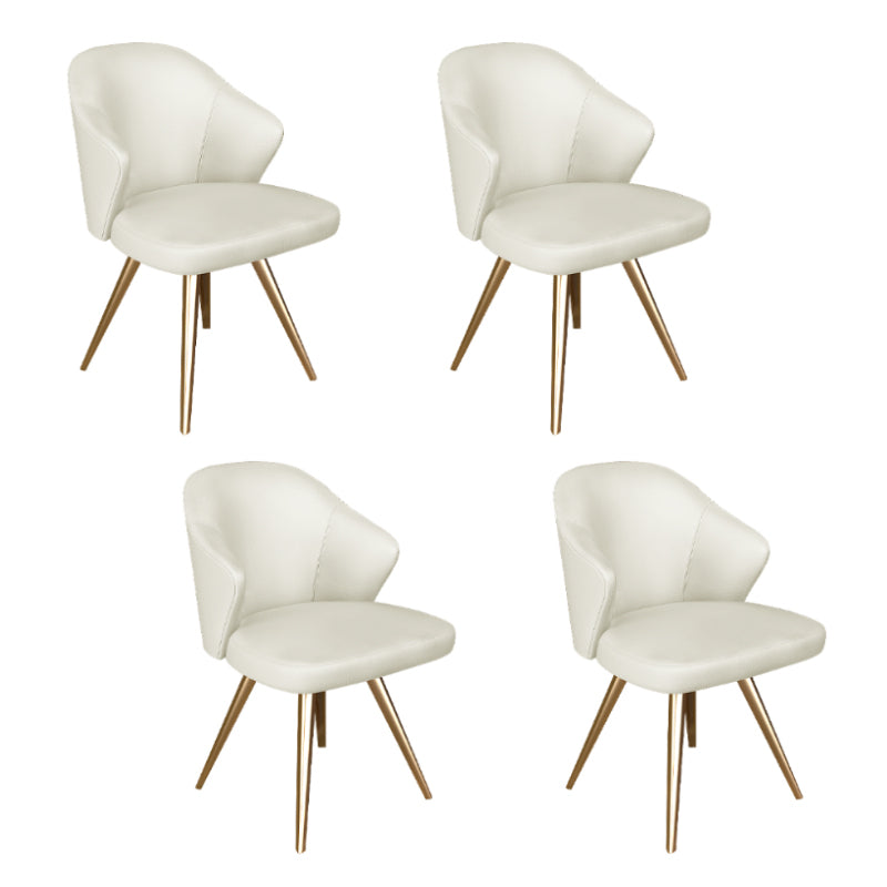 Chaise de salle à manger en métal de style contemporain, chaise latérale à oreilles pour cuisine