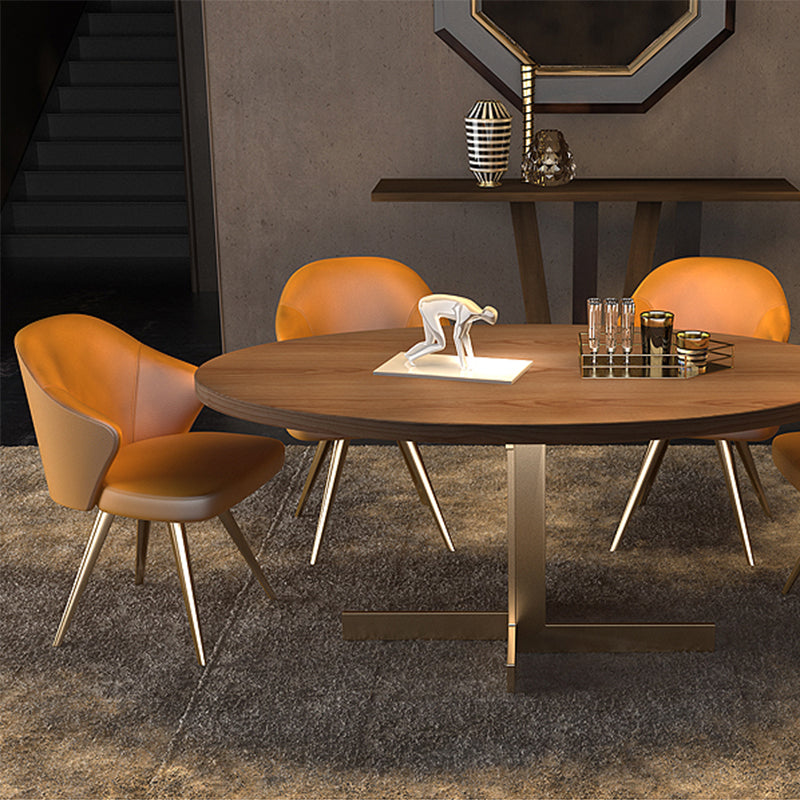 Chaise de salle à manger en métal de style contemporain, chaise latérale à oreilles pour cuisine