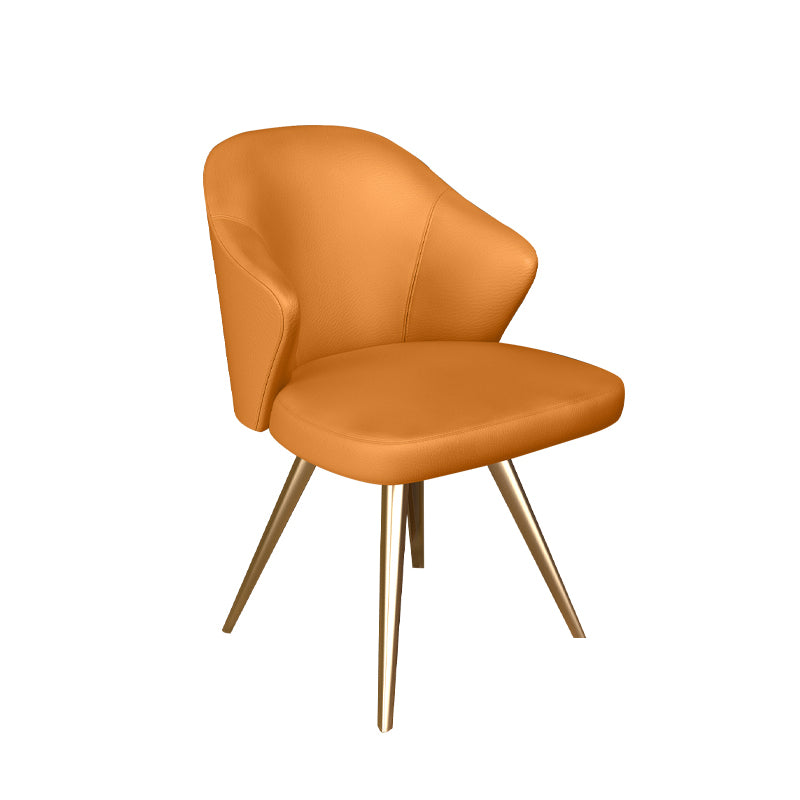 Chaise de salle à manger en métal de style contemporain, chaise latérale à oreilles pour cuisine