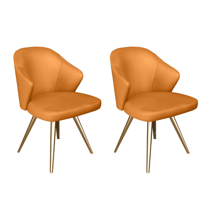 Chaise de salle à manger en métal de style contemporain, chaise latérale à oreilles pour cuisine