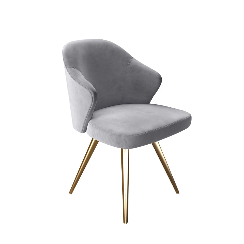 Chaise de salle à manger en métal de style contemporain, chaise latérale à oreilles pour cuisine