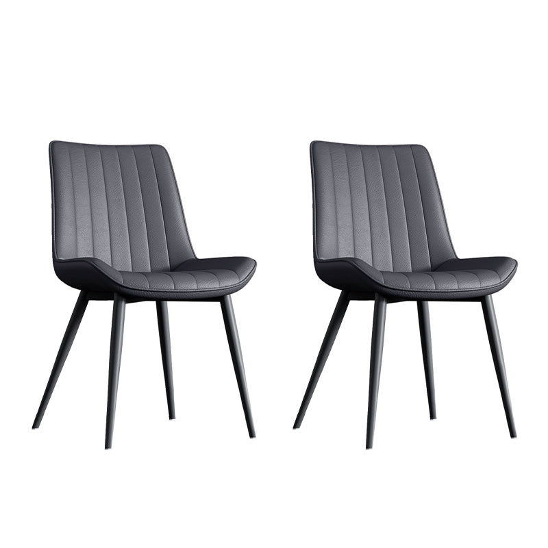 Home Scandinavian Arm Chair Upholstered Solid Back Metal Dining Room Chair