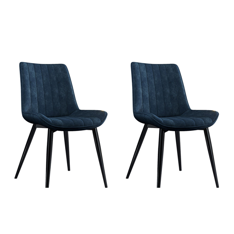 Home Scandinavian Arm Chair Upholstered Solid Back Metal Dining Room Chair