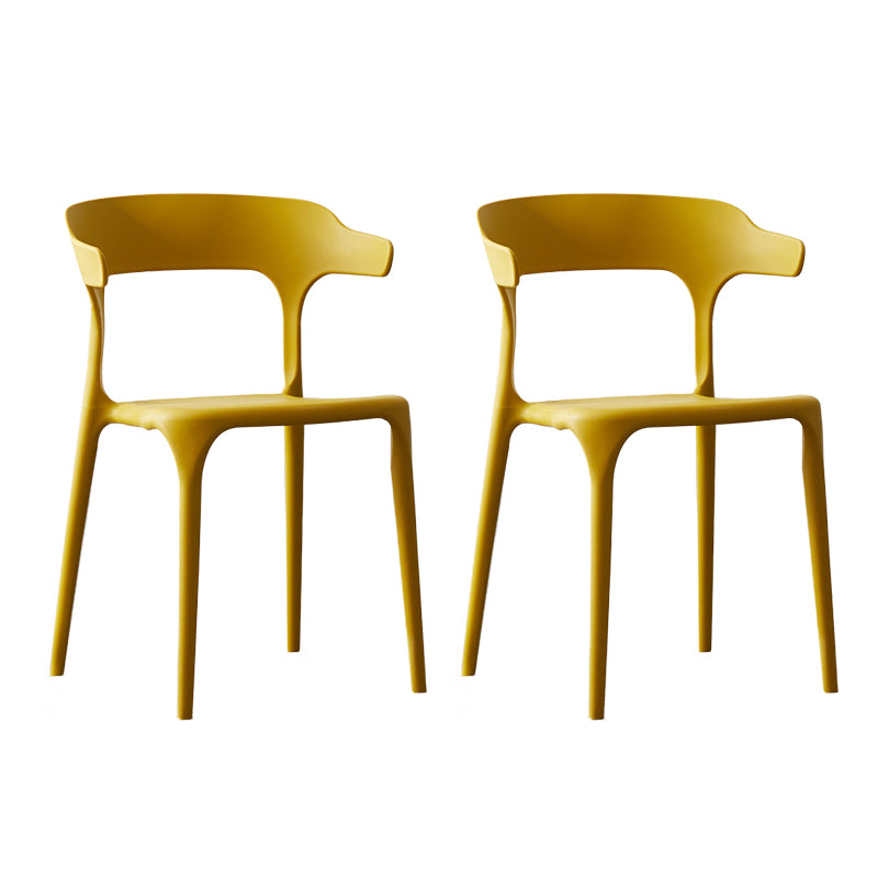 Chaise en plastique de style scandinave, cuisine, salle à manger, fauteuils à dossier ouvert