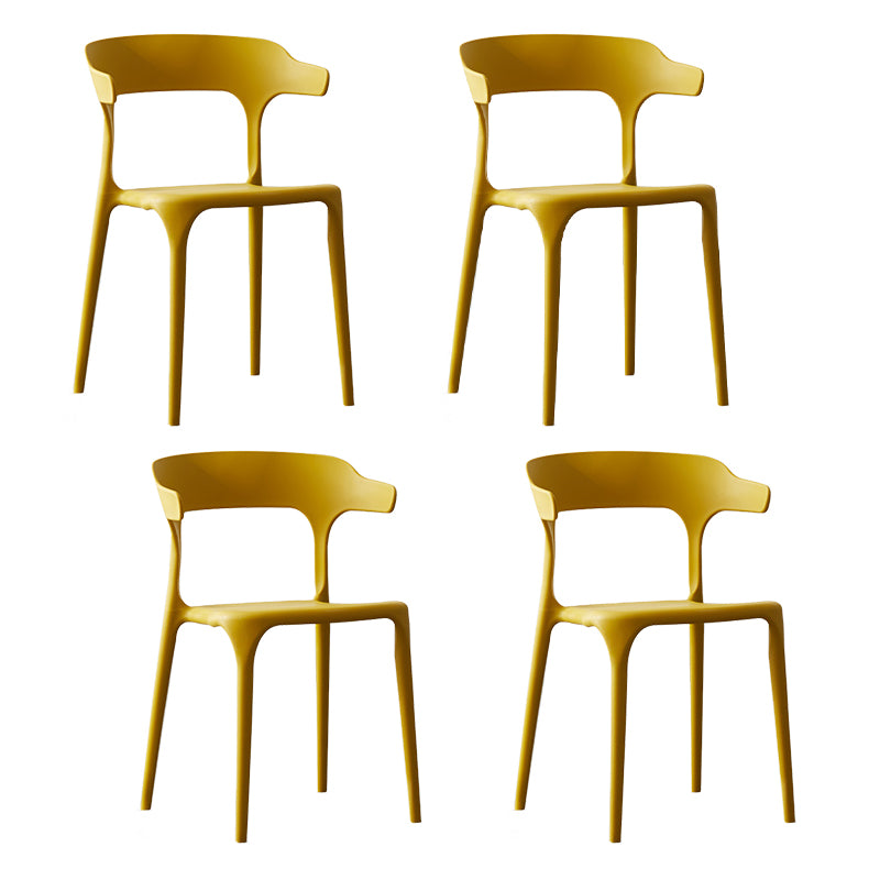 Chaise en plastique de style scandinave, cuisine, salle à manger, fauteuils à dossier ouvert